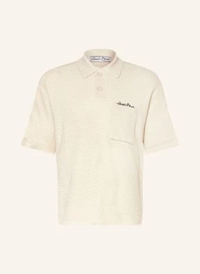 About:Blank Koszulka Polo Z Materiału Pika Relaxed Fit weiss