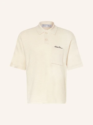 About:Blank Koszulka Polo Z Materiału Pika Relaxed Fit weiss