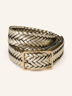 Abro Skórzany Pasek gold