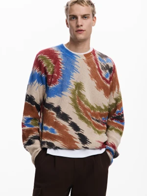Abstrakcyjny sweter w wzór paisley Desigual