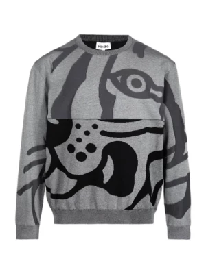 Abstrakcyjny Sweter z Tygrysem Kenzo