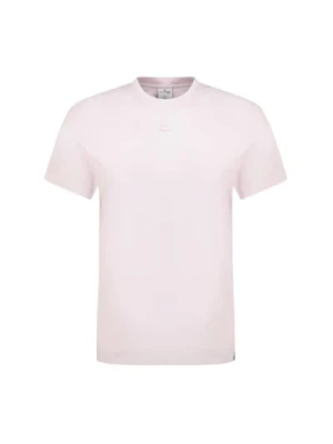 AC Straight T-Shirt - Bawełna - Różowy Puder Courrèges