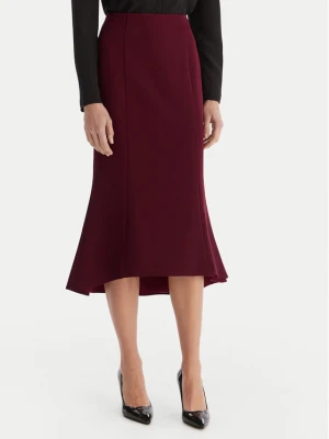 ACCESS FASHION Spódnica midi 54-6027-168 Bordowy Regular Fit