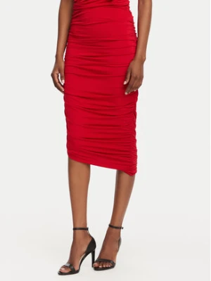 ACCESS FASHION Spódnica ołówkowa 63-6001-326 Czerwony Slim Fit