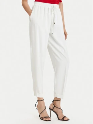 ACCESS FASHION Spodnie materiałowe 63-5101-183 Biały Regular Fit