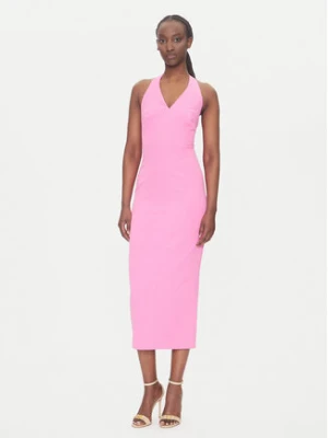ACCESS FASHION Sukienka elegancka 53-3403 Różowy Regular Fit