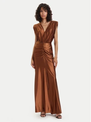 ACCESS FASHION Sukienka wieczorowa 63-3333-124 Brązowy Regular Fit