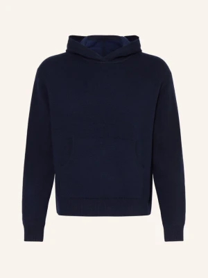 Acne Studios Bluza Z Kapturem Z Dzianiny Z Dodatkiem Kaszmiru blau GRANATOWY