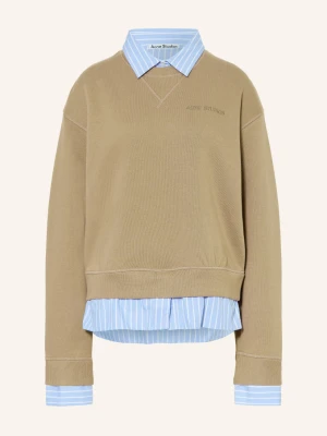 Acne Studios Bluza Z Mieszanki Materiałów beige
