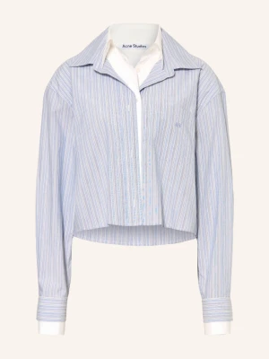 Acne Studios Bluzka Koszulowa Z Mieszanki Materiałów blau