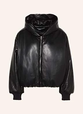 Acne Studios Bluzon Z Imitacji Skóry schwarz