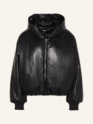 Acne Studios Bluzon Z Imitacji Skóry schwarz