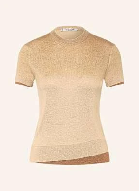 Acne Studios Dzianinowa Koszulka Z Jedwabiu beige