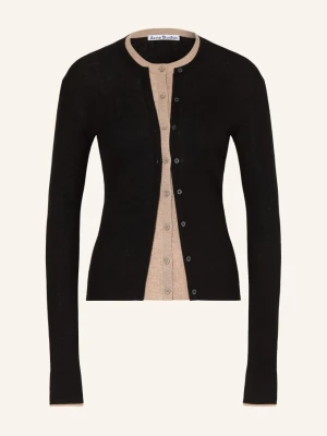 Acne Studios Kardigan Z Jedwabiem schwarz