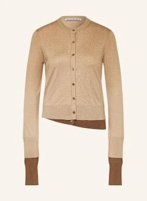 Acne Studios Kardigan Z Jedwabiu beige