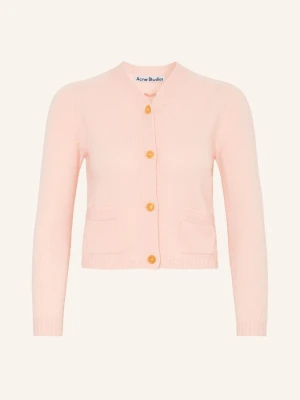 Acne Studios Kardigan Z Kaszmiru rosa JASNORÓŻOWY