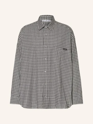 Acne Studios Koszula Flanelowa Loose Fit schwarz