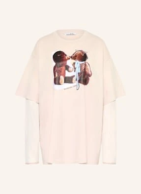Acne Studios Koszulka Z Długim Rękawem Z Mieszanki Materiałów pink