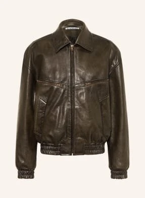 Acne Studios Kurtka Skórzana gruen