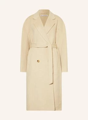 Acne Studios Płaszcz Wełniany beige