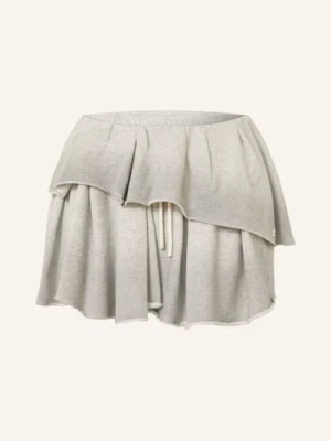 Acne Studios Spódnica Z Dzianiny Z Falbanami grau