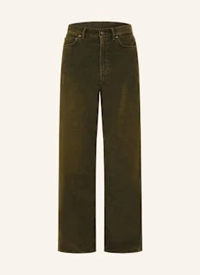 Acne Studios Spodnie Sztruksowe Loose Fit gruen