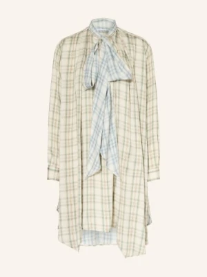 Acne Studios Sukienka Z Kokardą Z Satyny gruen