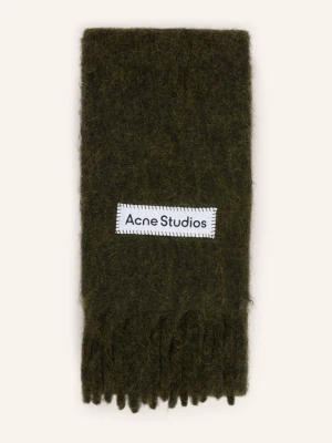 Acne Studios Szal Z Alpaki gruen CIEMNOZIELONY