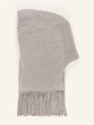 Acne Studios Szal Z Moheru Z Kapturem grau JASNOCZARY