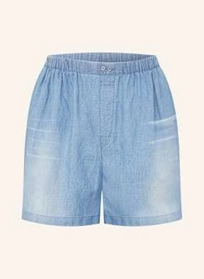 Acne Studios Szorty Jeansowe Z Lnem blau