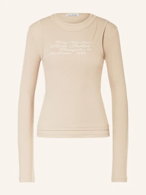 Acne Studios Zestaw: Koszulka Z Długim Rękawem I Top beige