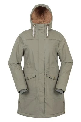Acorn Długa Wodoodporna Kurtka Damska Ocieplana Borg - Green Mountain Warehouse
