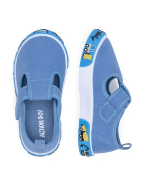 Action Boy Kapcie CF2500-3(CH) Niebieski