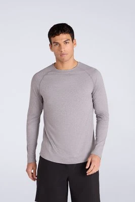 Active koszula męska z długim rękawem - Grey Animal