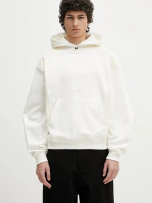 Ader Error bluza bawełniana Apparel-Top męska kolor beżowy z kapturem wzorzysta BO01SSHD0101IV