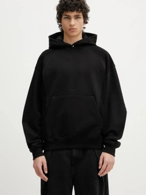 Ader Error bluza bawełniana Apparel-Top męska kolor czarny z kapturem gładka BO01SSHD0101BK