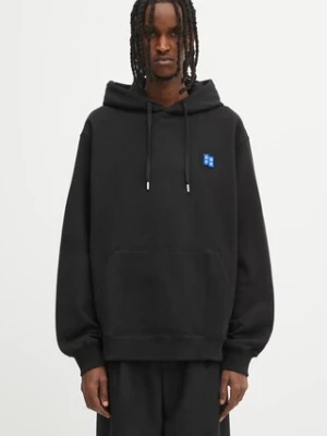 Ader Error bluza bawełniana HOODIE męska kolor czarny z kapturem gładka BO42FYHD0101BK