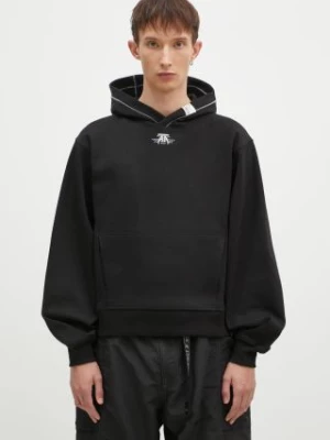 Ader Error bluza Hoodie męska kolor czarny z kapturem gładka BN01SSHD0102