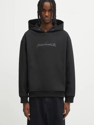 Ader Error bluza HOODIE męska kolor czarny z kapturem z aplikacją BO01FWHD0101BK