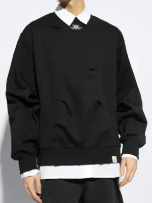 Ader Error bluza Sweatshirt męska kolor czarny z aplikacją BN01SSSW0103
