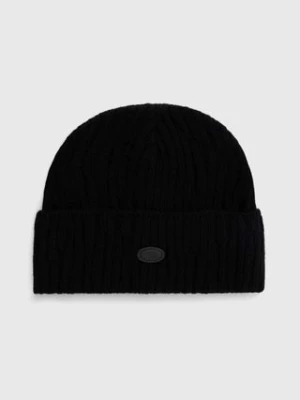 Ader Error czapka wełniana Etik Logo Beanie kolor granatowy wełniana BMADFWHW0504