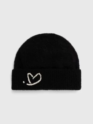 Ader Error czapka wełniana Twinkkle Heart Logo Beanie kolor czarny z cienkiej dzianiny wełniana BMADFWHW0502