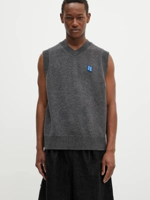 Ader Error kamizelka wełniana Apparel-Top męski kolor szary BO42FYKT0201CC
