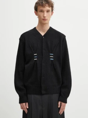 Ader Error kardigan z domieszką wełny KNIT męski kolor czarny BO01FWKT0703BK