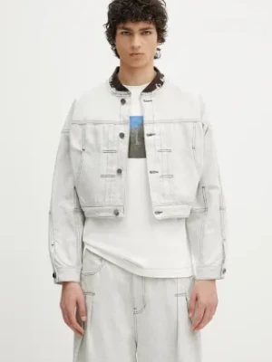 Ader Error kurtka jeansowa Apparel-Top kolor biały przejściowa BO01SSJK1601WH