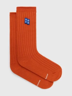 Ader Error skarpetki TRS Tag Socks męskie kolor pomarańczowy BMSGFYAC0301