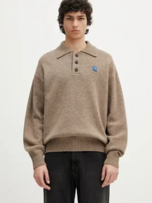Ader Error sweter wełniany Apparel-Top męski kolor brązowy BO42FYKT0102BG