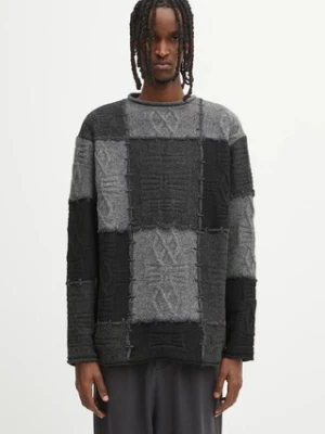 Ader Error sweter z dodatkiem wełny KNIT męski kolor szary ciepły BO01FWKT0301BK
