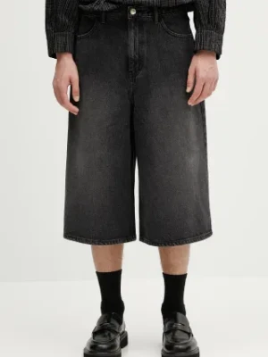Ader Error szorty jeansowe Apparel-Bottom męskie kolor czarny BN42FYJE0201BK