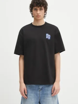 Ader Error t-shirt Apparel-Top męski kolor czarny z nadrukiem BN42FYTS0104BK